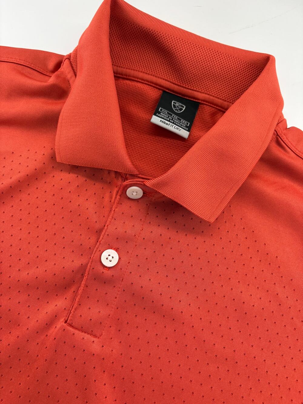 Nike Golf Men's XXL Dri-Fit Polo Texas Longhorn Orange Perforated Short Sleeve